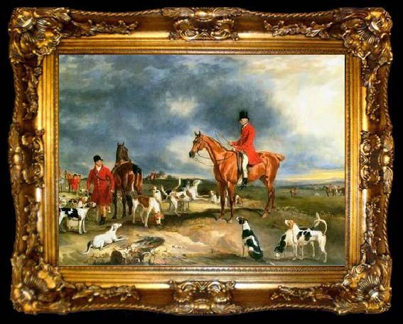 framed  unknow artist Classical hunting fox, Equestrian and Beautiful Horses, 113., ta009-2